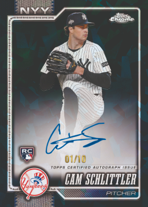 2026 Topps Chrome Sapphire Baseball Sapphire Rookie Autographs Black Cam Schlittler MOCK UP 2026 Topps Chrome Sapphire Baseball Sapphire Rookie Autographs Black Cam Schlittler MOCK UP