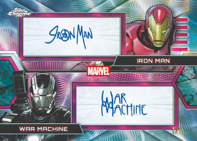 2026 Topps Chrome Sapphire Marvel Comics Facsimile Dual Auto Iron Man, War Machine MOCK UP 2026 Topps Chrome Sapphire Marvel Comics Facsimile Dual Auto Iron Man, War Machine MOCK UP