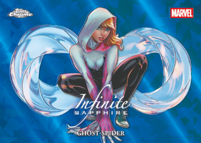 2026 Topps Chrome Sapphire Marvel Comics Infinite Sapphire Ghost Spider MOCK UP 2026 Topps Chrome Sapphire Marvel Comics Infinite Sapphire Ghost Spider MOCK UP