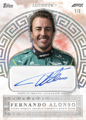 2026 Topps Eccellenza Formula 1 Lucente Auto Fernando Alonso MOCK UP