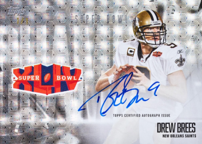 2026 Topps Flagship Football 2026 Topps Flagship Football Super Bowl Champion Auto Drew Brees MOCK UP