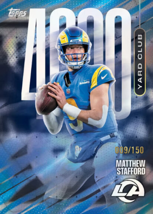 2026 Topps Flagship Football 4000 Yard Club Matthew Stafford MOCK UP