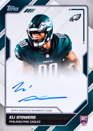 2026 Topps Flagship Football Flagship First Signatures Eli Stowers MOCK UP