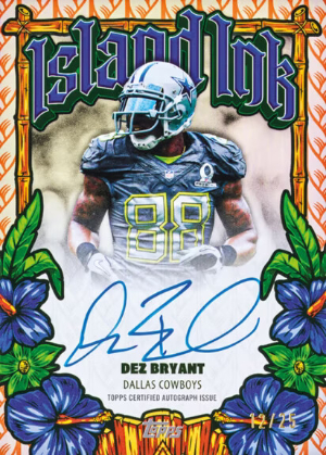 2026 Topps Flagship Football Island Ink Dez Bryant MOCK UP