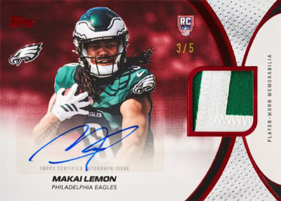 2026 Topps Flagship Football NFL Rookie Material Auto Red Makai Lemon MOCK UP