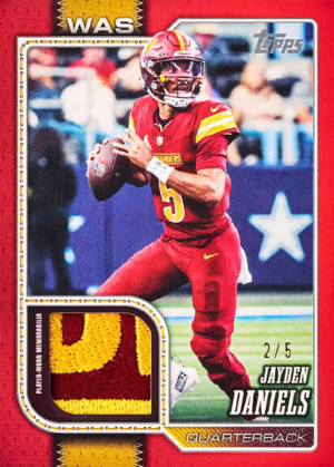 2026 Topps Flagship Football Real One Relics Jayden Daniels MOCK UP