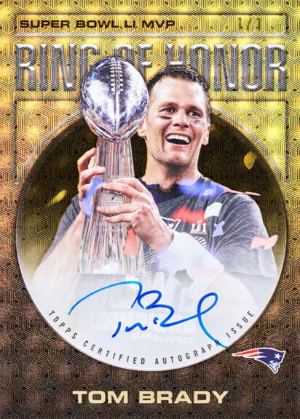 2026 Topps Flagship Football Ring of Honor Sigs FoilFractor Tom Brady MOCK UP