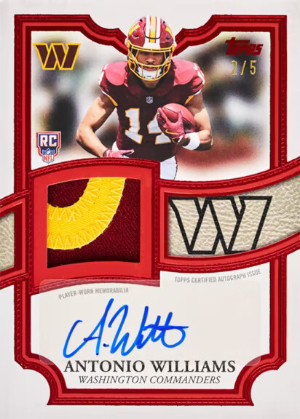2026 Topps Flagship Football Topps Auto Rookie Patch Antonio Williams MOCK UP