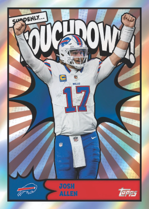 2026 Topps Flagship Football Touchdown Josh Allen MOCK UP