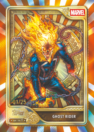 2026 Topps Mint Marvel Base Gold Tier Orange Foil Ghost Rider MOCK UP 2026 Topps Mint Marvel Base Gold Tier Orange Foil Ghost Rider MOCK UP