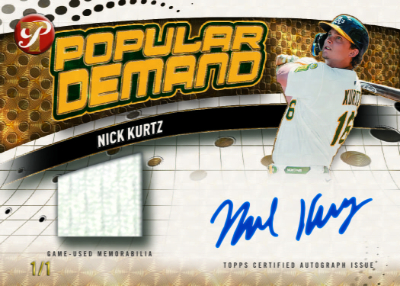 2026 Topps Pristine Baseball Popular Demand Auto Relic Nick Kurtz MOCK UP 2026 Topps Pristine Baseball Popular Demand Auto Relic Nick Kurtz MOCK UP