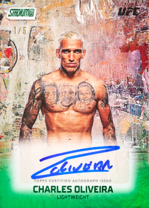 2026 Topps Stadium Club UFC Abstract Autographs Green Charles Oliveira MOCK UP