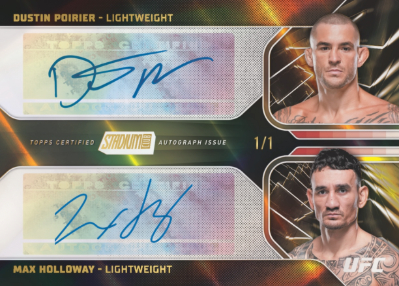 2026 Topps Stadium Club UFC Dual Autos Dustin Poirier, Max Holloway MOCK UP