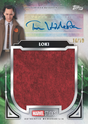 2026 Topps Vault Marvel Studios From the Set Autographs Tom Hiddleston as Loki MOCK UP