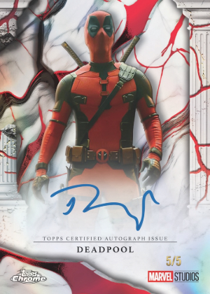 2026 Topps Vault Marvel Studios Immortal Autographs Ryan Renolds as Deadpool MOCK UP
