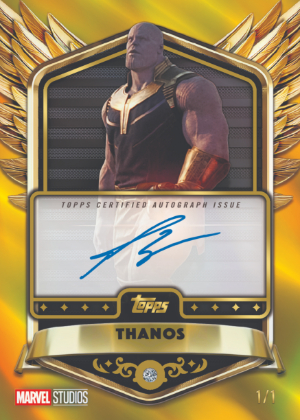 2026 Topps Vault Marvel Studios Marvel Diamond Auto Gold Josh Brolin as Thanos MOCK UP
