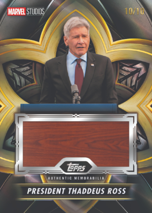 2026 Topps Vault Marvel Studios Vault Relics President Thaddeus Ross MOCK UP