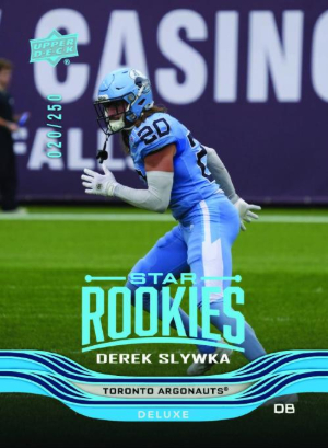 2026 Upper Deck CFL Base Star Rookies Deluxe Derek Slywka MOCK UP 2026 Upper Deck CFL Base Star Rookies Deluxe Derek Slywka MOCK UP