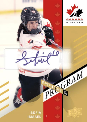 2026 Upper Deck Team Canada Juniors Hockey Base Pride of the Program Signatures Sofia Ismael MOCK UP