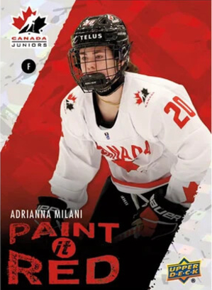 2026 Upper Deck Team Canada Juniors Hockey Paint it Red Adrianna Milani MOCK UP