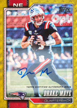 Base Real One Autographs FoilFractor Drake Maye MOCK UP