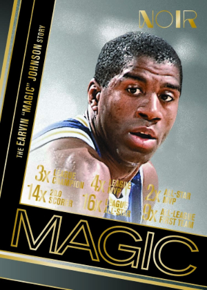 2025-26 Panini Noir Basketball Base Biopics Holo Gold Magic Johnson MOCK UP 2025-26 Panini Noir Basketball Base Biopics Holo Gold Magic Johnson MOCK UP