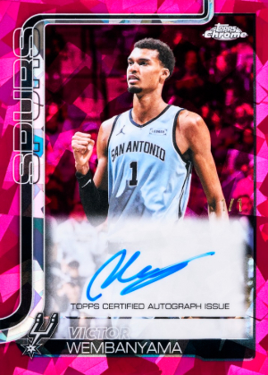 2025-26 Topps Chrome Update Sapphire Basketball Chrome Auto Sapphire Padparadscha Victor Wembanyama MOCK UP