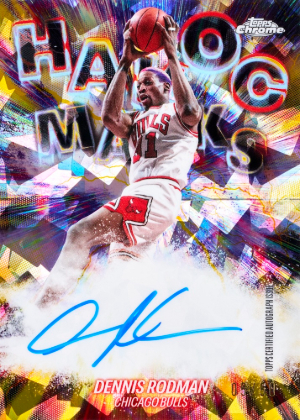2025-26 Topps Chrome Update Sapphire Basketball Havoc Marks Gold Sapphire Dennis Rodman MOCK UP