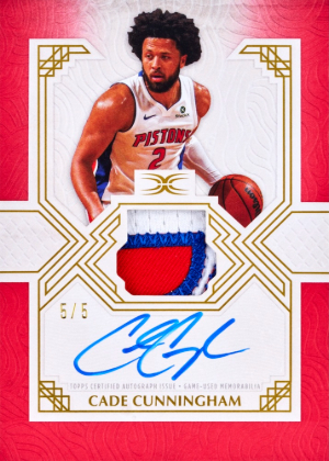2025-26 Topps Definitive Collection Basketball Authentic Relic Autographs Red Cade Cunningham MOCK UP 2025-26 Topps Definitive Collection Basketball Authentic Relic Autographs Red Cade Cunningham MOCK UP