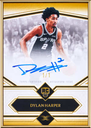2025-26 Topps Definitive Collection Basketball Framed Rookies Auto Collection Gold Dylan Harper MOCK UP 2025-26 Topps Definitive Collection Basketball Framed Rookies Auto Collection Gold Dylan Harper MOCK UP