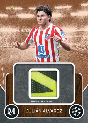 2025-26 Topps Museum Collection UEFA Club Competitions Soccer Legacy Boot Relics Julián Álvarez MOCK UP 2025-26 Topps Museum Collection UEFA Club Competitions Soccer Legacy Boot Relics Julián Álvarez MOCK UP