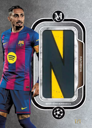 2025-26 Topps Museum Collection UEFA Club Competitions Soccer Museum Nameplate Relics Raphinha MOCK UP 2025-26 Topps Museum Collection UEFA Club Competitions Soccer Museum Nameplate Relics Raphinha MOCK UP