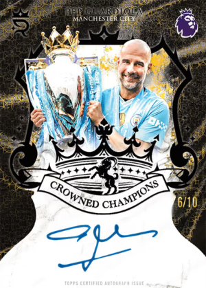2025-26 Topps Royalty Premier League Soccer Crowned Champions Auto Black Pep Guardiola MOCK UP 2025-26 Topps Royalty Premier League Soccer Crowned Champions Auto Black Pep Guardiola MOCK UP