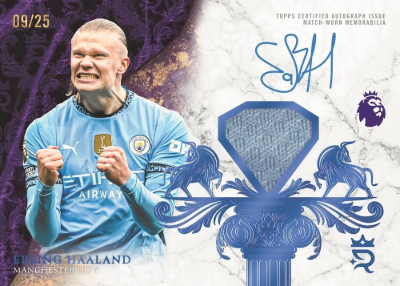 2025-26 Topps Royalty Premier League Soccer Royalty Relic Signatures Royal Blue Erling Haaland MOCK UP 2025-26 Topps Royalty Premier League Soccer Royalty Relic Signatures Royal Blue Erling Haaland MOCK UP