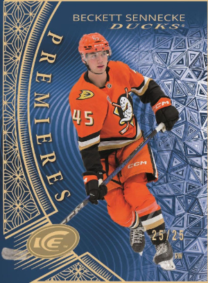 2025-26 Upper Deck Ice Hockey Base Ice Premieres Gold Beckett Sennecke MOCK UP 2025-26 Upper Deck Ice Hockey Base Ice Premieres Gold Beckett Sennecke MOCK UP