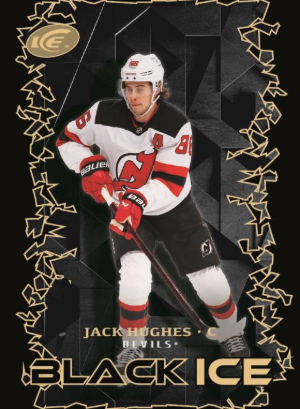 2025-26 Upper Deck Ice Hockey Black Ice Gold-Spectrum Jack Hughes MOCK UP 2025-26 Upper Deck Ice Hockey Black Ice Gold-Spectrum Jack Hughes MOCK UP