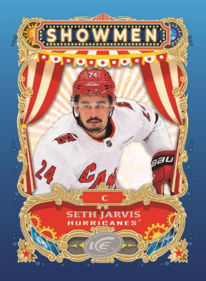 2025-26 Upper Deck Ice Hockey Showmen Seth Jarvis MOCK UP 2025-26 Upper Deck Ice Hockey Showmen Seth Jarvis MOCK UP