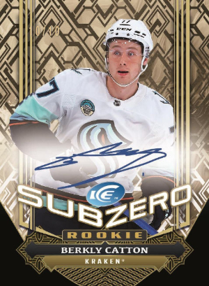 2025-26 Upper Deck Ice Hockey SubZero Rookie Gold Auto Berkly Catton MOCK UP 2025-26 Upper Deck Ice Hockey SubZero Rookie Gold Auto Berkly Catton MOCK UP