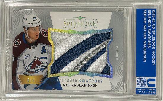 2025-26 Upper Deck Splendor Hockey Splendid Swatches Nathan MacKinnon