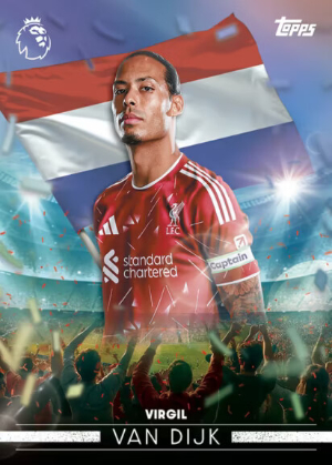 2026-27 Topps Flagship Premier League Soccer Flying the Flag Virgil van Dijk MOCK UP 2026-27 Topps Flagship Premier League Soccer Flying the Flag Virgil van Dijk MOCK UP