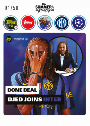 2026-27 Topps Summer Signings UEFA Done Deal Djed Spence MOCK UP 2026-27 Topps Summer Signings UEFA Done Deal Djed Spence MOCK UP