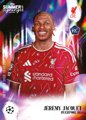 2026-27 Topps Summer Signings UEFA Rise to Stardom Jeremy Jacquet MOCK UP 2026-27 Topps Summer Signings UEFA Rise to Stardom Jeremy Jacquet MOCK UP