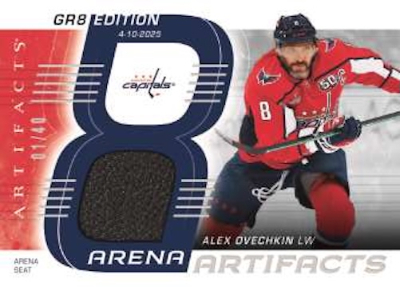 2026-27 Upper Deck Artifacts Hockey Arena Artifacts Salute to GR8Ness Seat Relics Alex Ovechkin MOCK UP