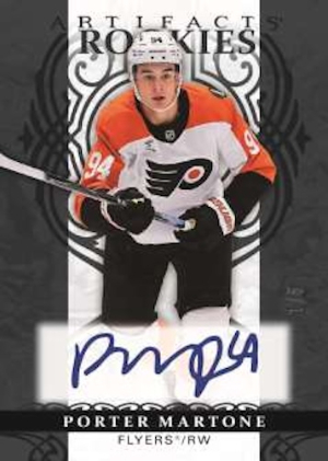 2026-27 Upper Deck Artifacts Hockey Base Black Rookie Auto Porter Martone MOCK UP