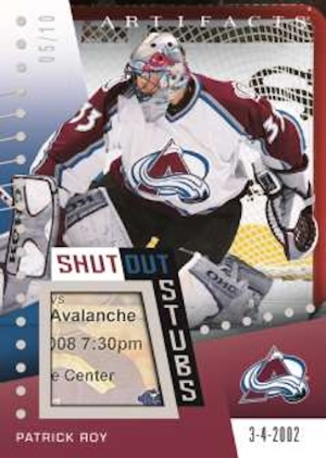 2026-27 Upper Deck Artifacts Hockey Shutout Stubs Patrick Roy MOCK UP