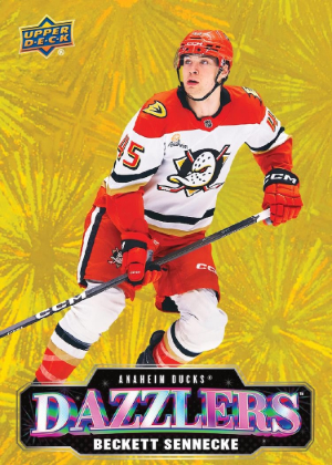 2026-27 Upper Deck Series 1 Dazzlers Gold Beckett Sennecke MOCK UP 2026-27 Upper Deck Series 1 Dazzlers Gold Beckett Sennecke MOCK UP