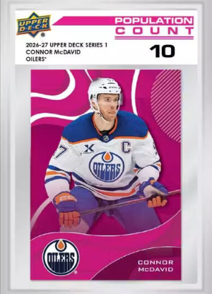 2026-27 Upper Deck Series 1 Population Count 10 Connor McDavid MOCK UP 2026-27 Upper Deck Series 1 Population Count 10 Connor McDavid MOCK UP