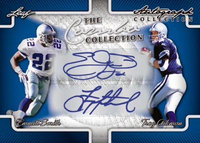 2026 Leaf Autograph Collection Football The Combo Collection Auto Emmitt Smith, Troy Aikman MOCK UP 2026 Leaf Autograph Collection Football The Combo Collection Auto Emmitt Smith, Troy Aikman MOCK UP