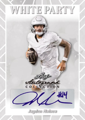 2026 Leaf Autograph Collection Football White Party Auto Jayden Maiaoa MOCK UP 2026 Leaf Autograph Collection Football White Party Auto Jayden Maiaoa MOCK UP