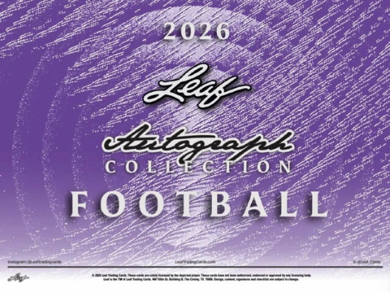 2026 Leaf Autograph Collection Football